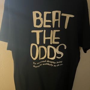 NWT X-LARGE UNISEX BEAT THE ODDS BROOKLYN VERTICAL GRAPHIC TEE BLACK 💯Co…
